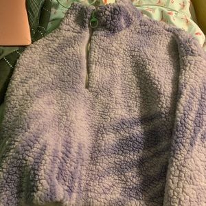 forever 21 cropped fluffy hoodie